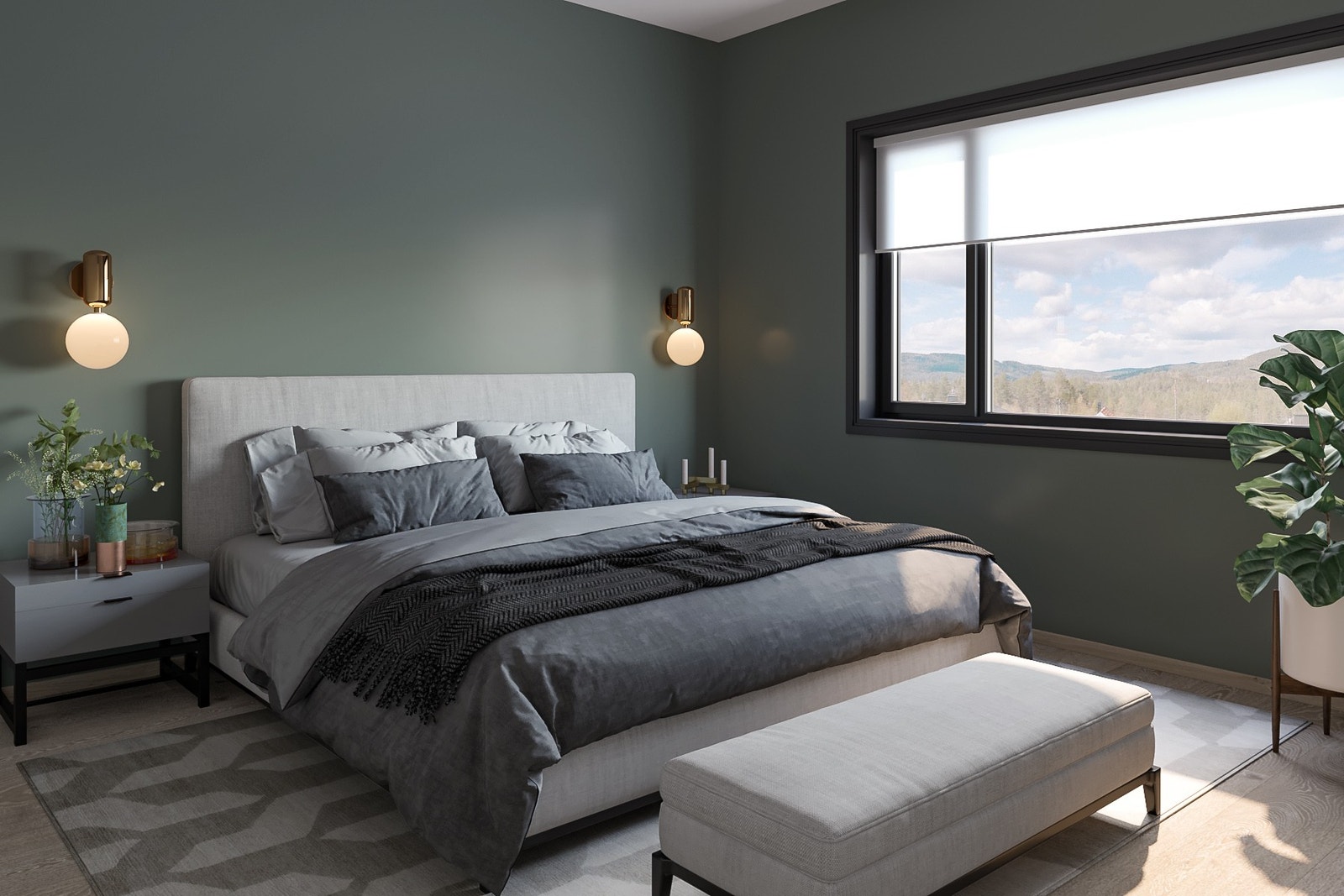 Muligheten til å bestemme og personliggjøre uttrykket i din egen leilighet er selvsagt tilstede. Blant annet kan du vise hvem du er med dine valg av farger på veggene, fliser på bad og entre og parkett for å nevne noe. Galleribilde