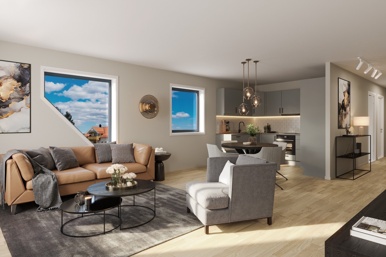 Det er lagt opp til en god og tidsriktig standard i boligene. Ønsker du allikevel noe annet, vil du ha mulighet til å gjøre tilvalg. Galleribilde