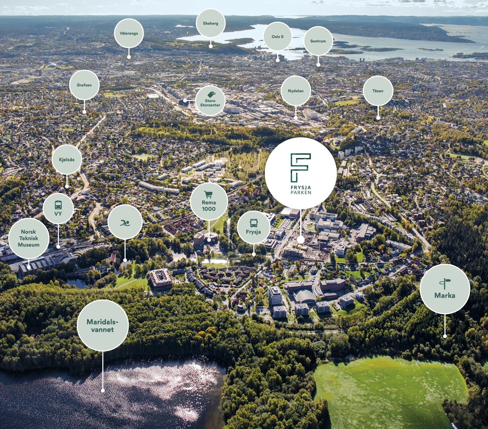 På Frysja bor du tett på alt det beste byen har å by på Galleribilde