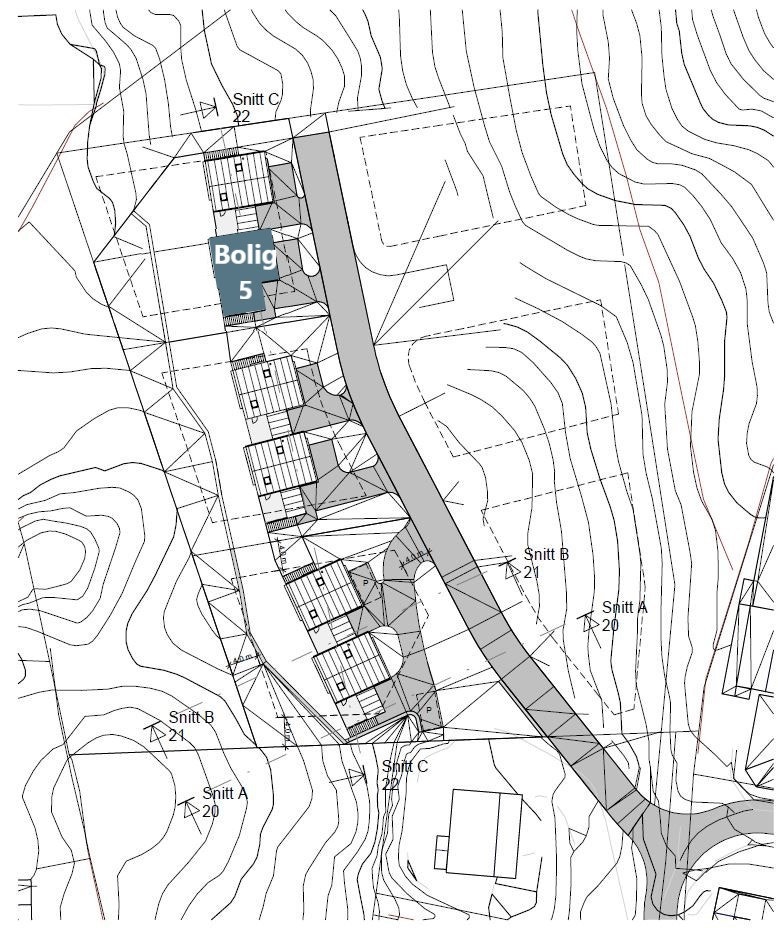 Situasjonsplan bolig nr. 5 Galleribilde