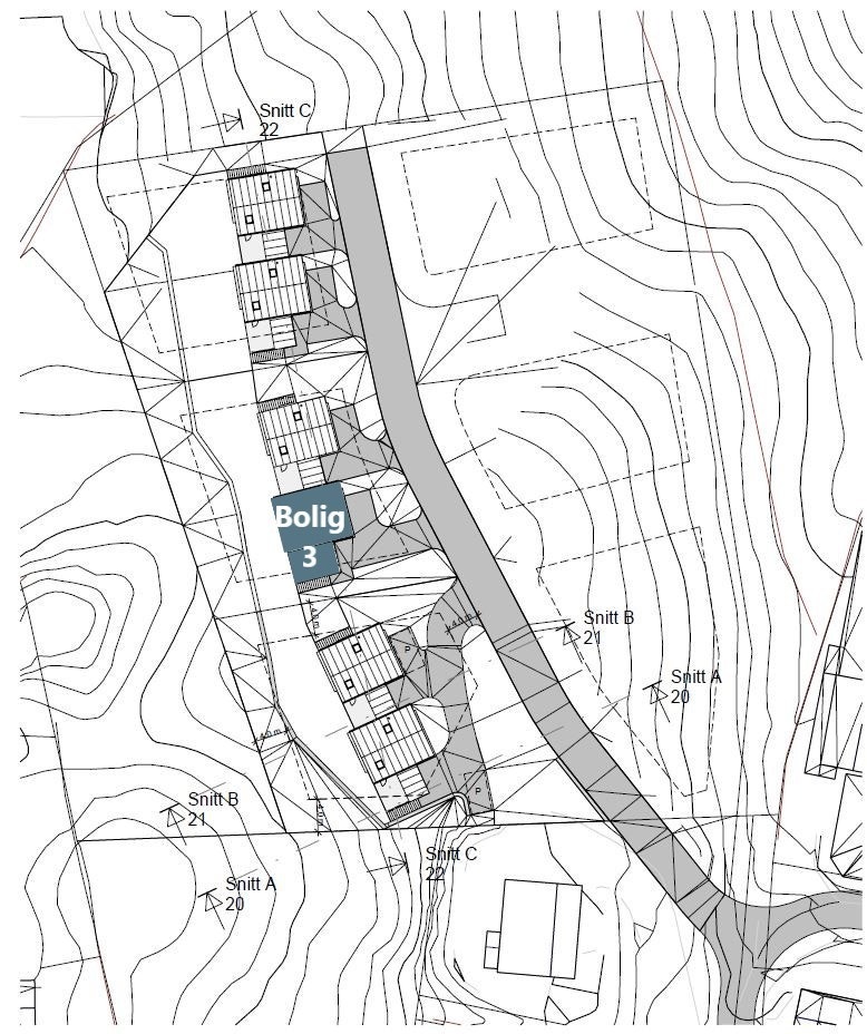 Situasjonsplan bolig nr. 3 Galleribilde