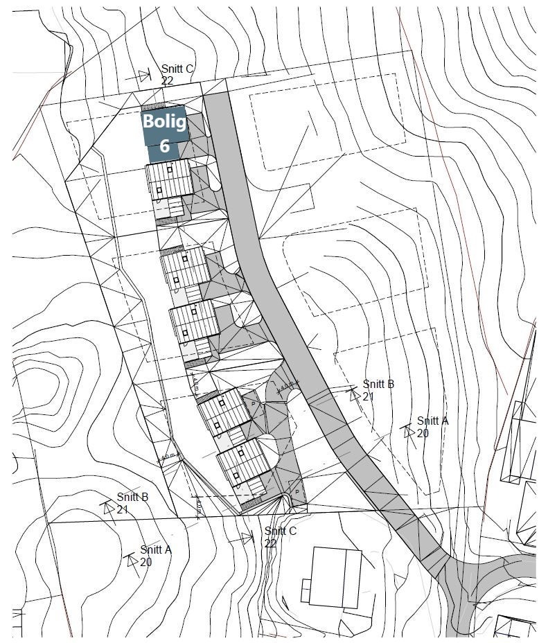 Situasjonsplan bolig nr. 6 Galleribilde