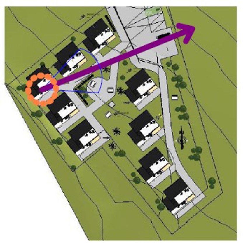Situasjonsplan utsikt hus nr 1 Galleribilde