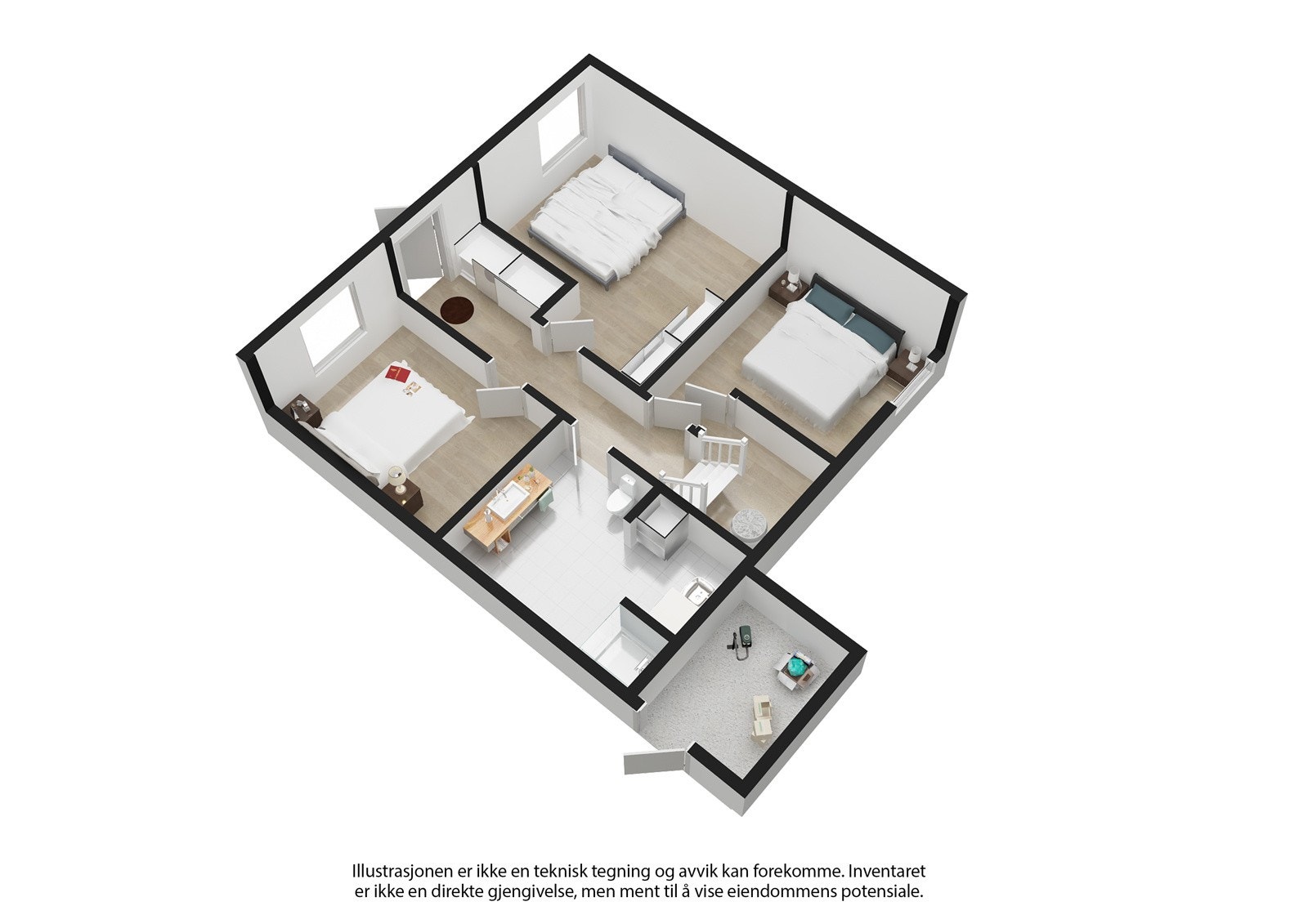 Plantegning 1. etasje Galleribilde