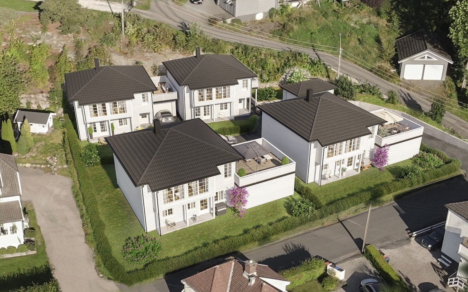 Boligene vil få en klassisk utforming med en effektiv og praktisk planløsning, perfekt for den aktive barnefamilien. Galleribilde