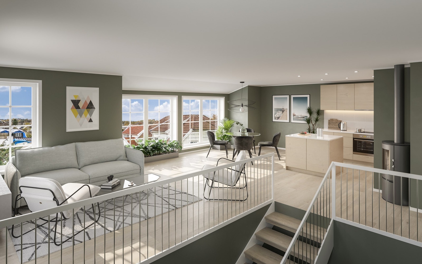 Boligene vil holde en gjennomgående god standard med tidsriktige materialvalg. Galleribilde