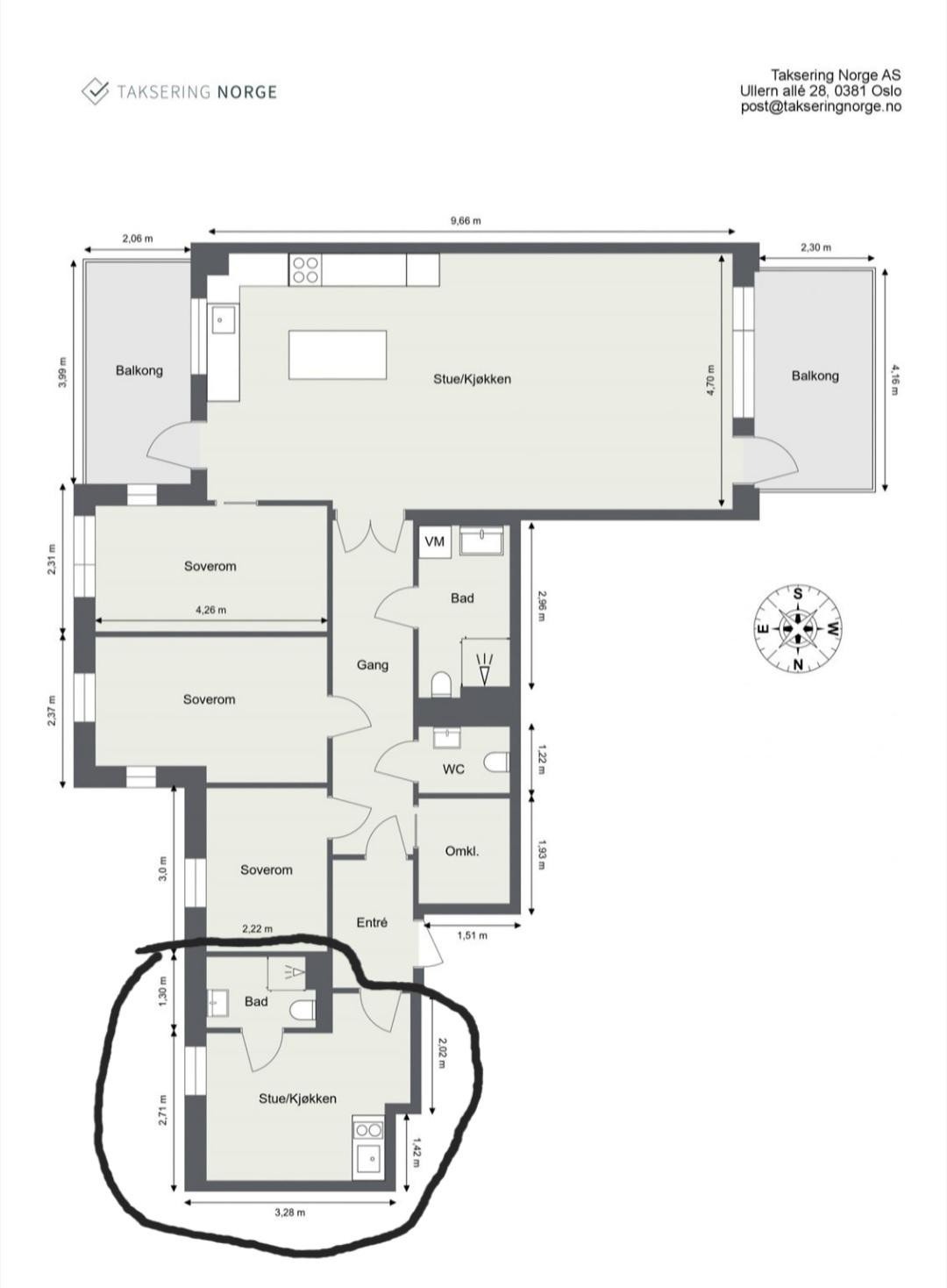 Hybel markert med sirkel Galleribilde