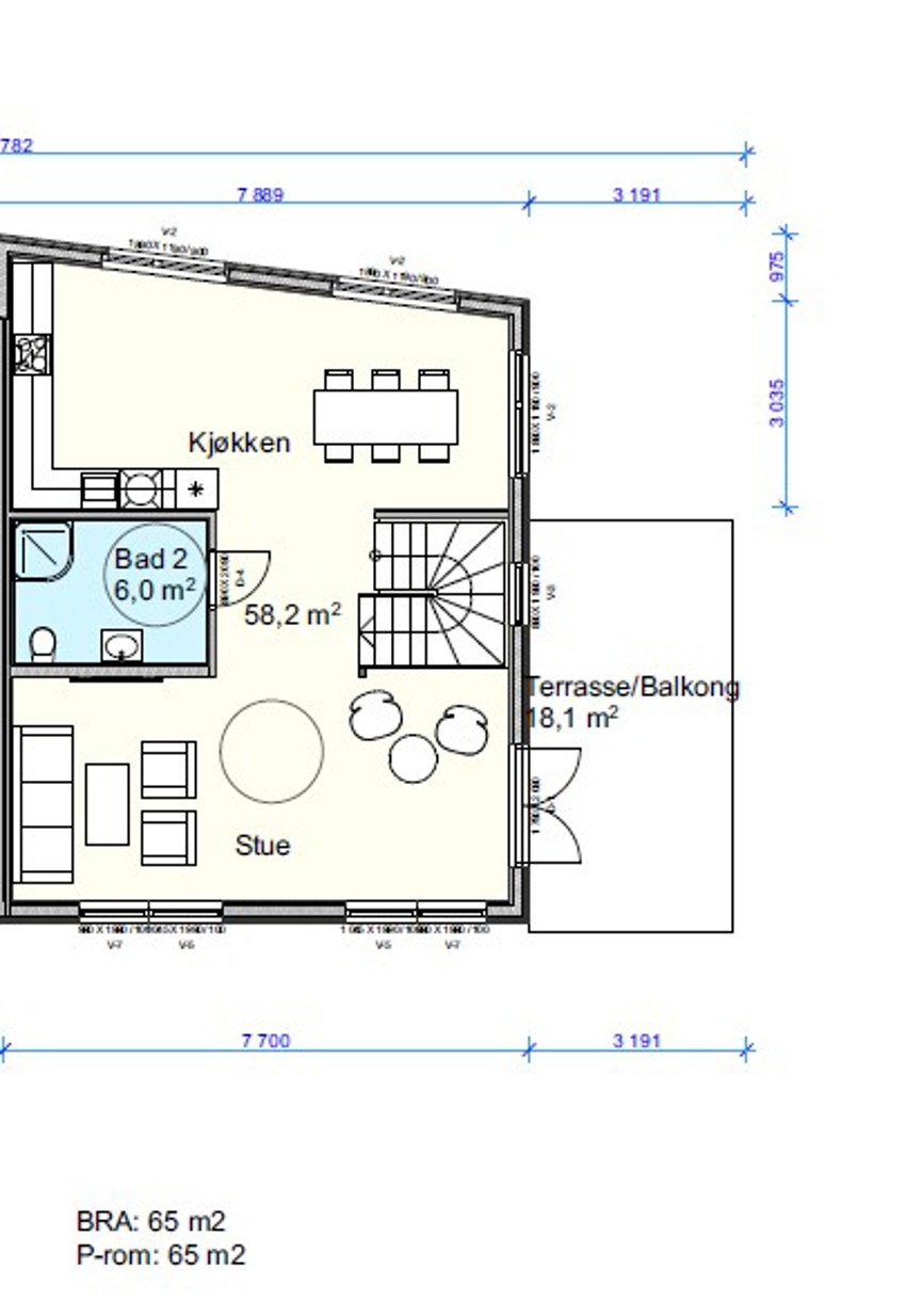 Plantegning Grevletunet 18, 2. etg Galleribilde
