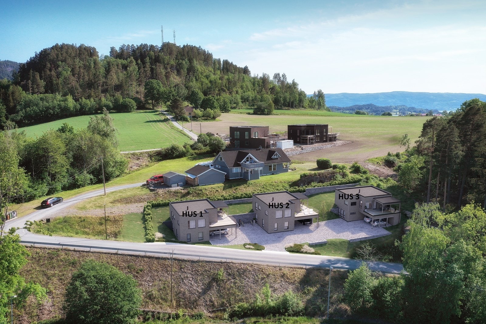 Husene merket med nr. Galleribilde
