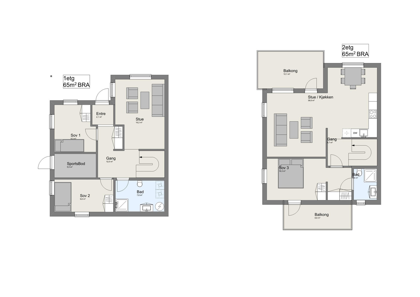 Plantegning for bolig snr. 17. Galleribilde