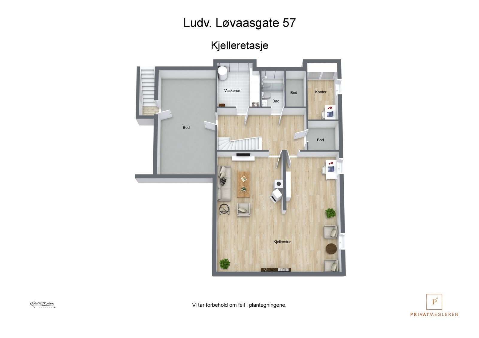 Ludv. Løvaasgate 57 - 3D - Kjelleretasje - Letterhead Galleribilde