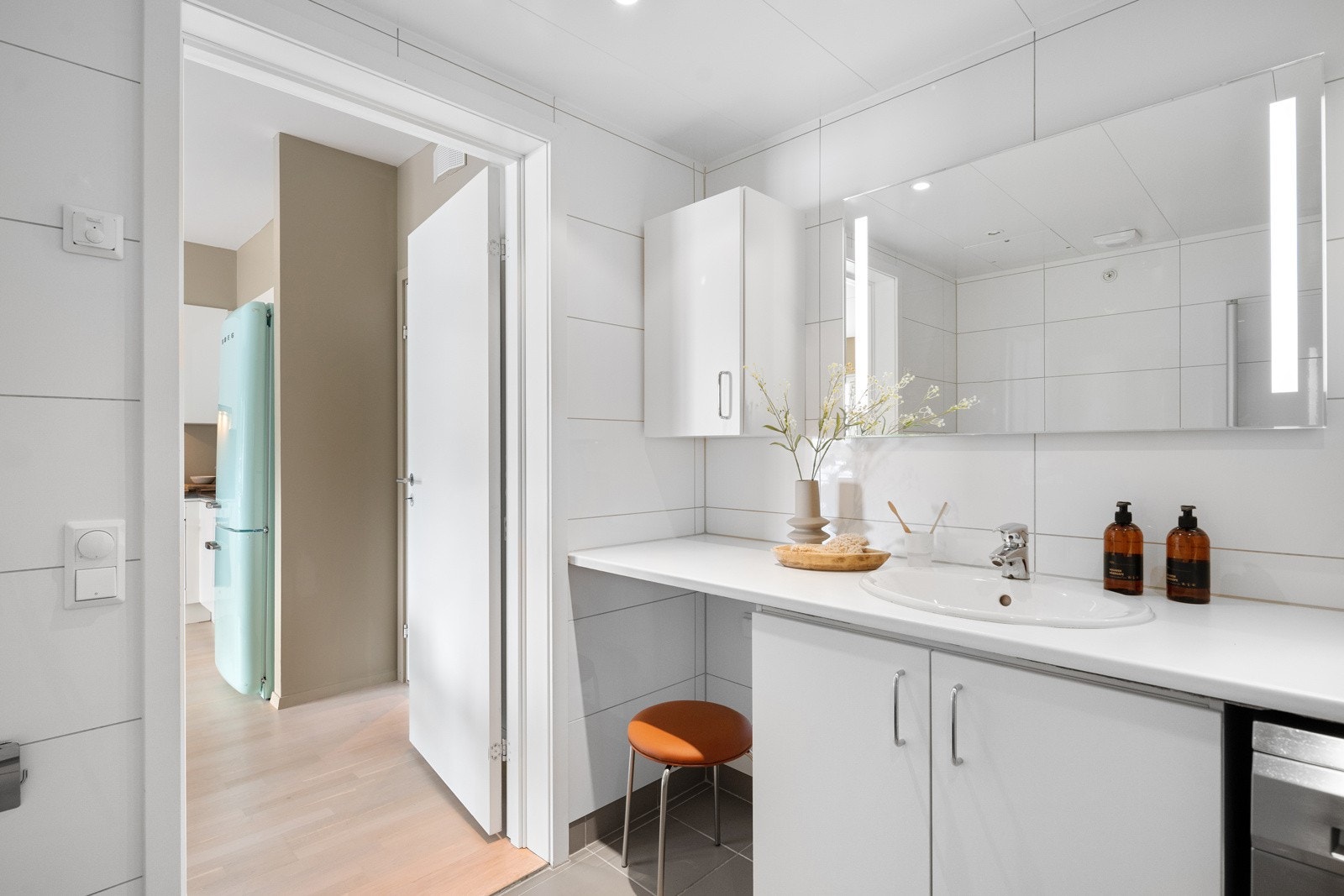 Her har man opplegg og plass til både vaskemaskin og tørketrommel. Galleribilde