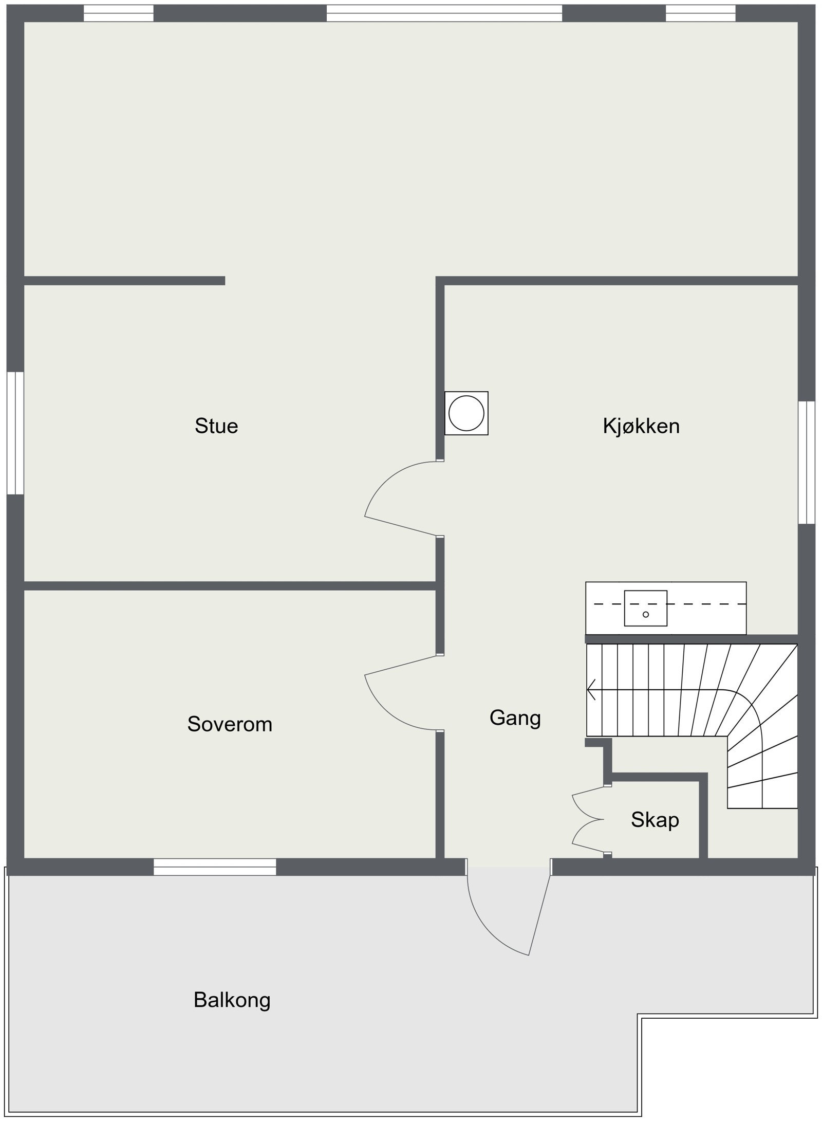 Plantegning - 2. etg Galleribilde