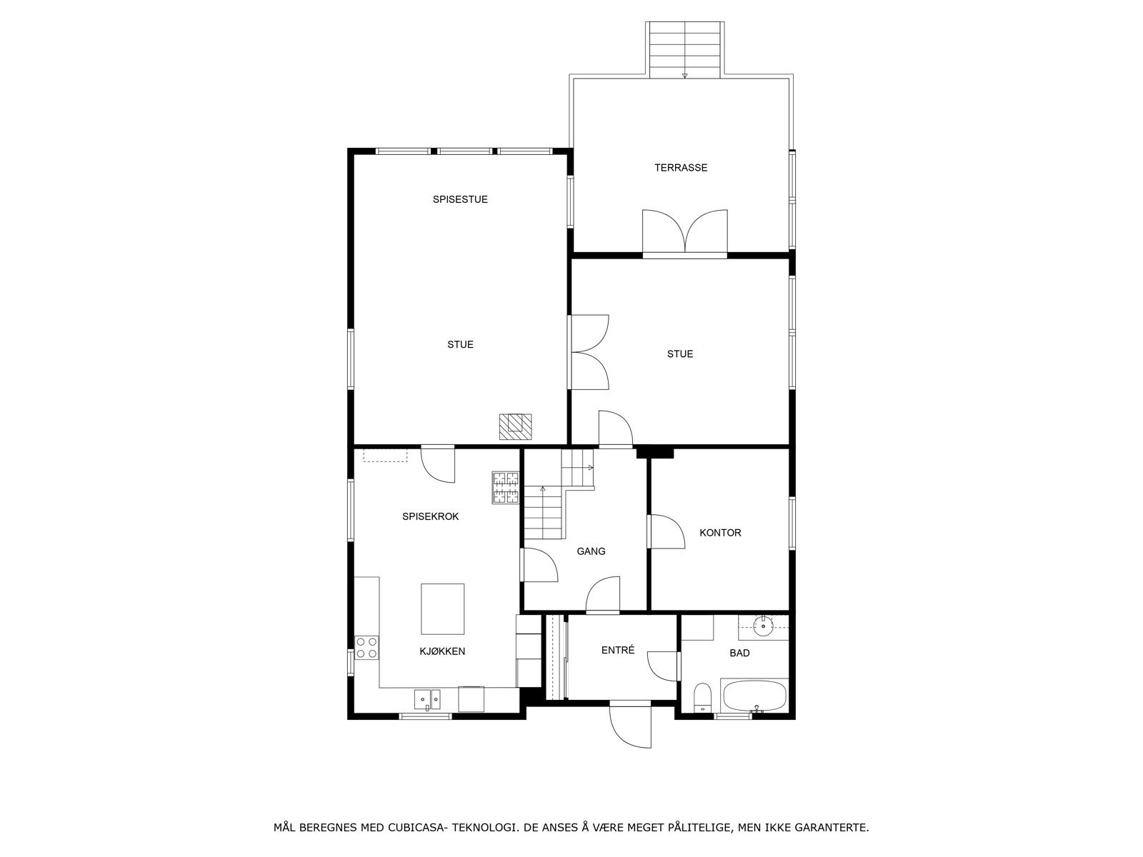 Plantegning 1. Etasje hovedbygning Galleribilde