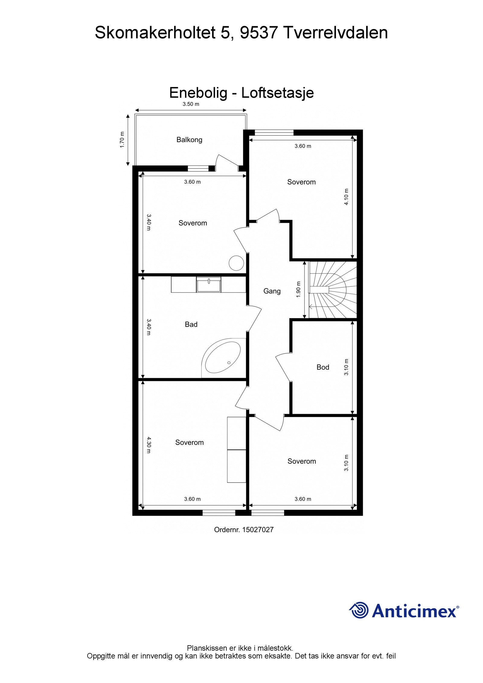 Plantegning loft Galleribilde