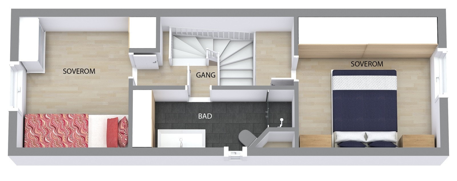Plantegning 2.etg Galleribilde