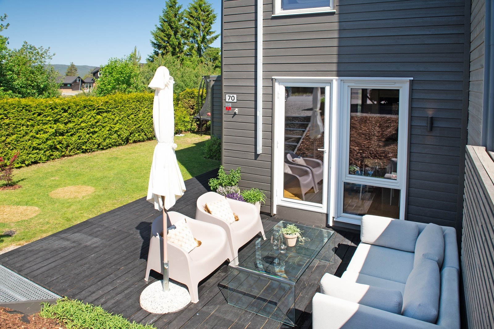 Terrasse med svært gode solforhold Galleribilde