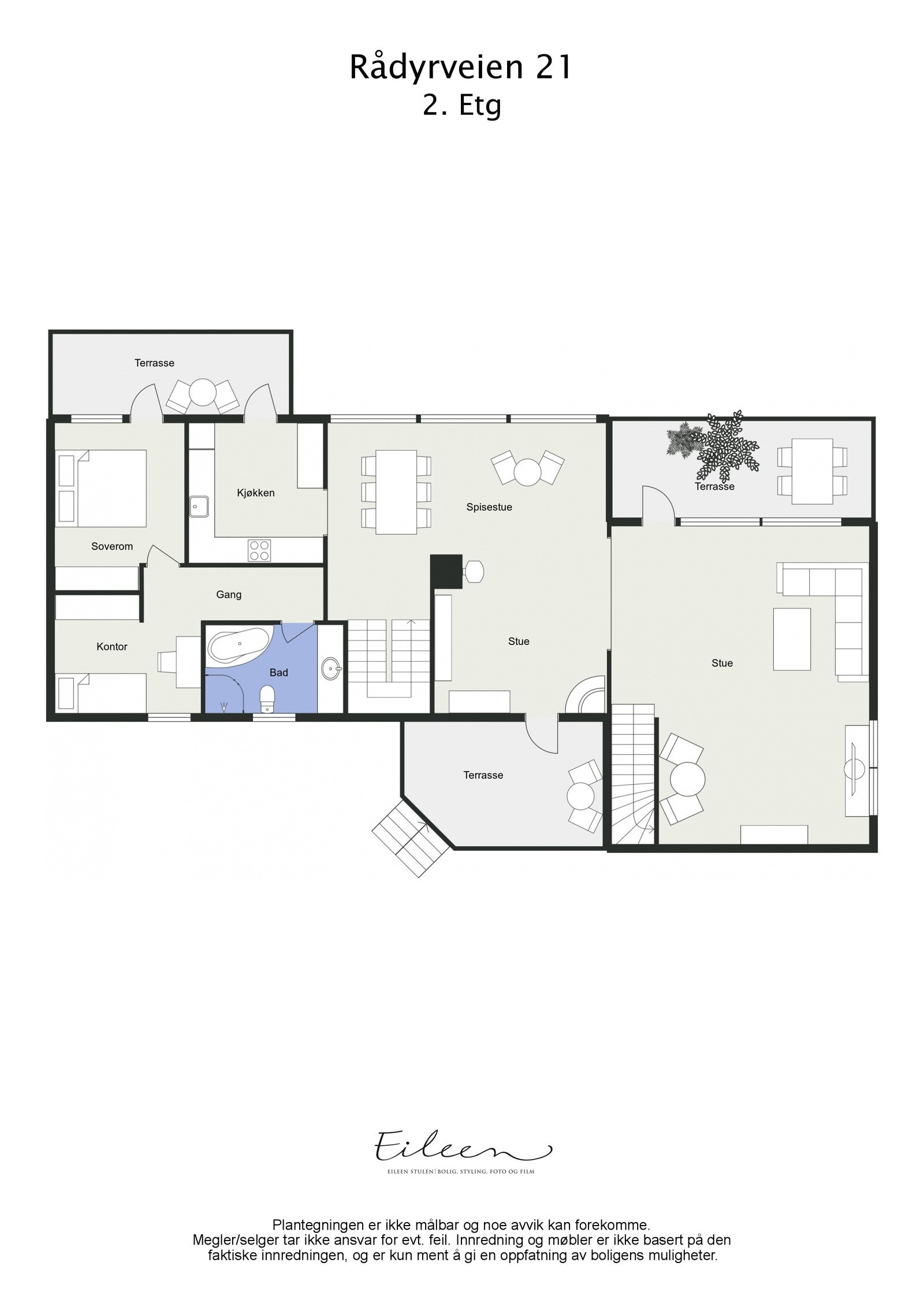 Plantegning 2. etasje Galleribilde