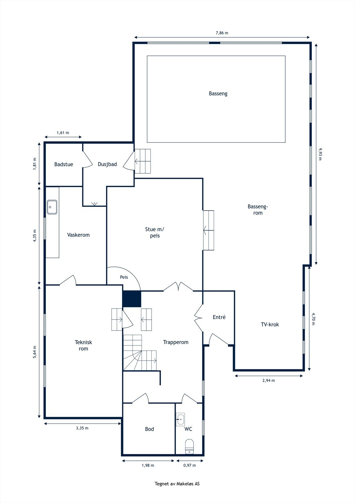 Th. Kittelsens vei 2B - Kjellerplan og tilbygg Galleribilde