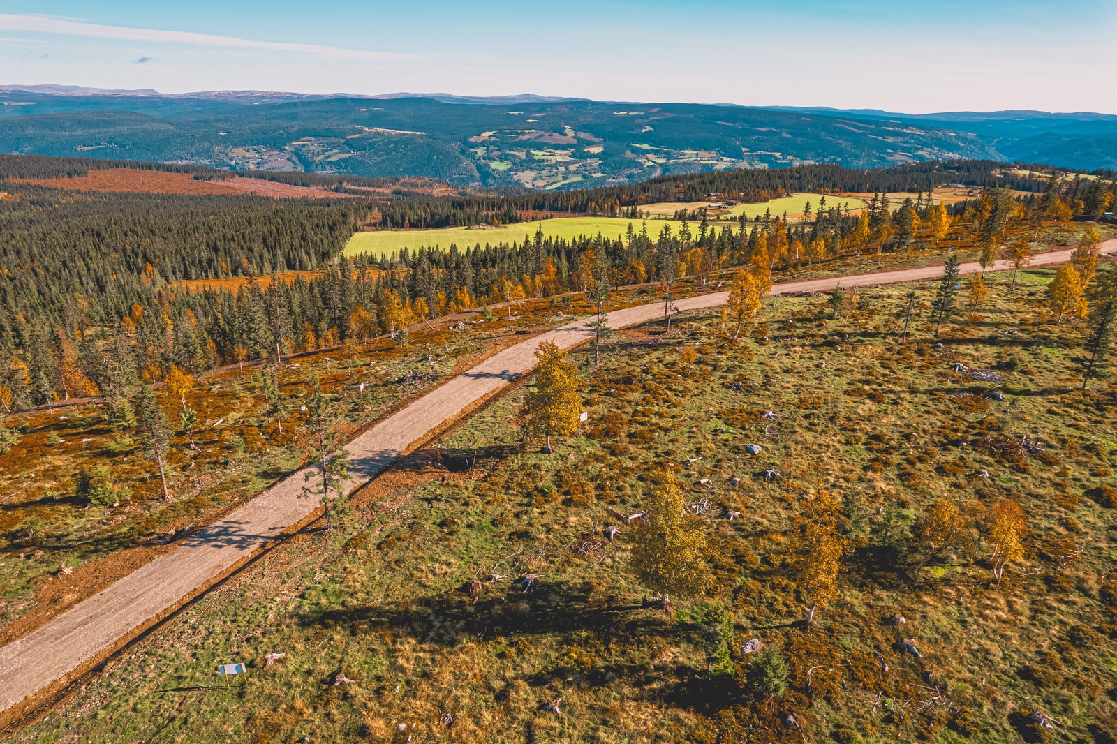 Et flott hyttefelt, beliggende høyt og fritt. Galleribilde