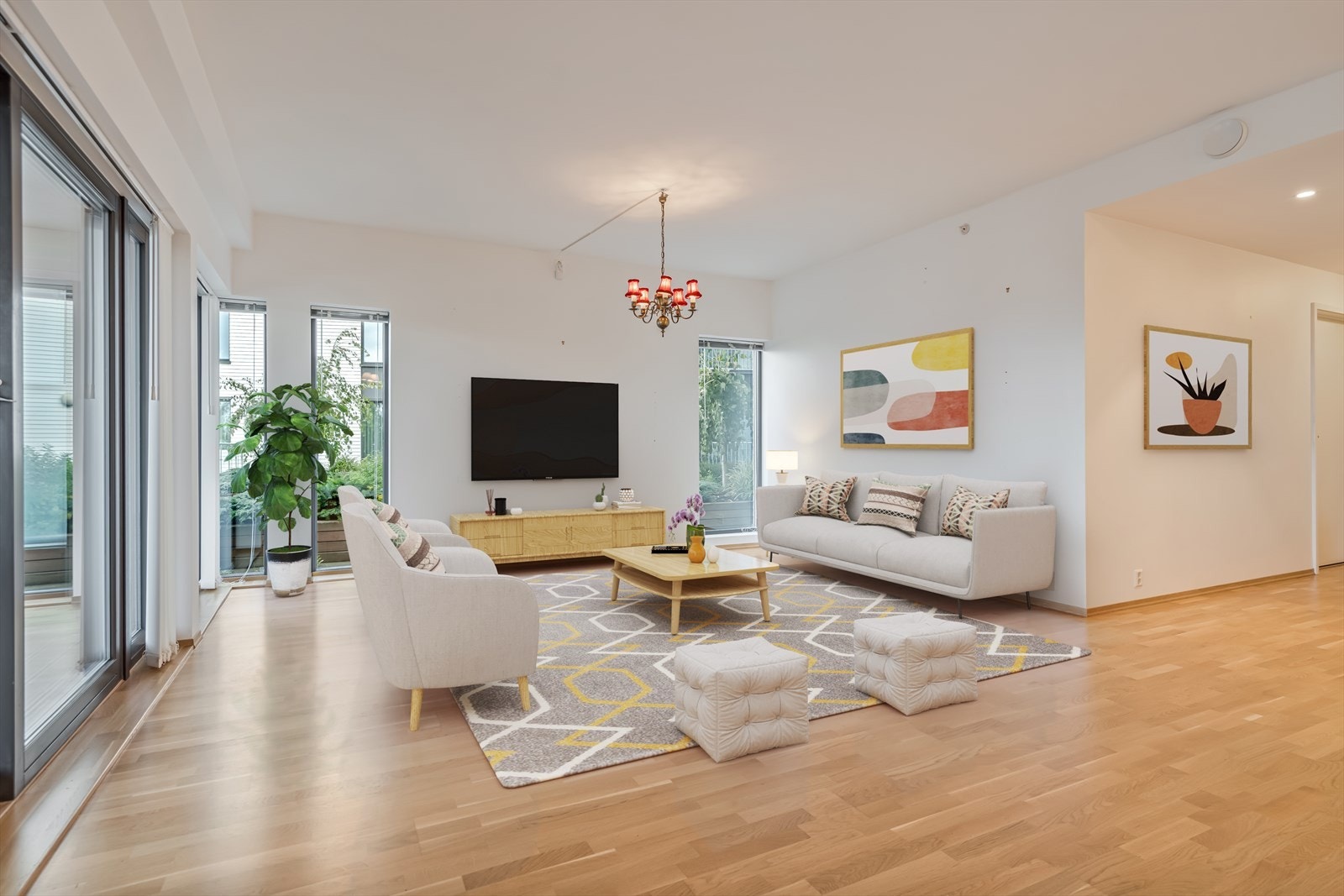 Bildet er digitalt møblert Galleribilde