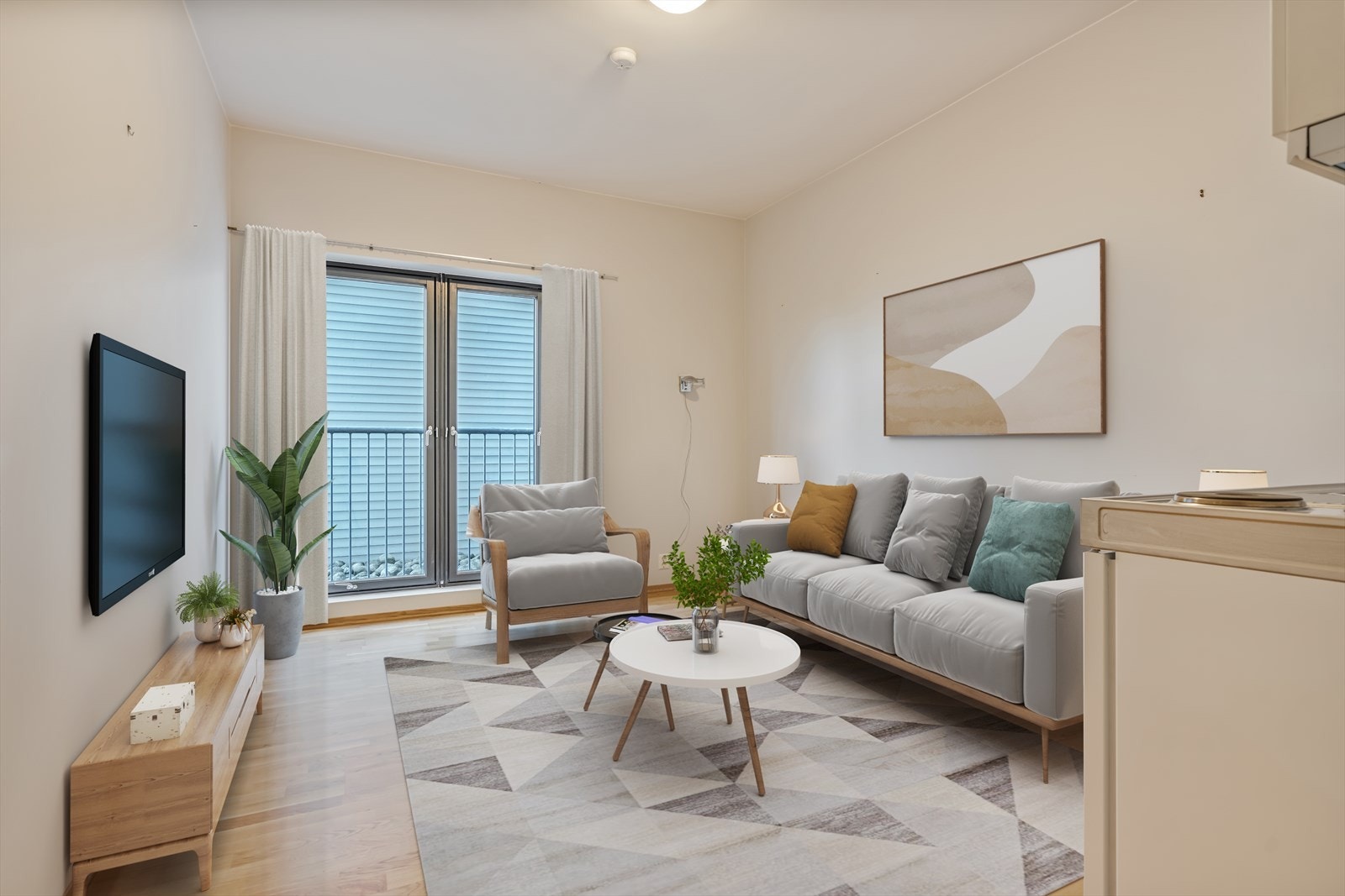 Hybel - Bildet er digitalt møblert Galleribilde