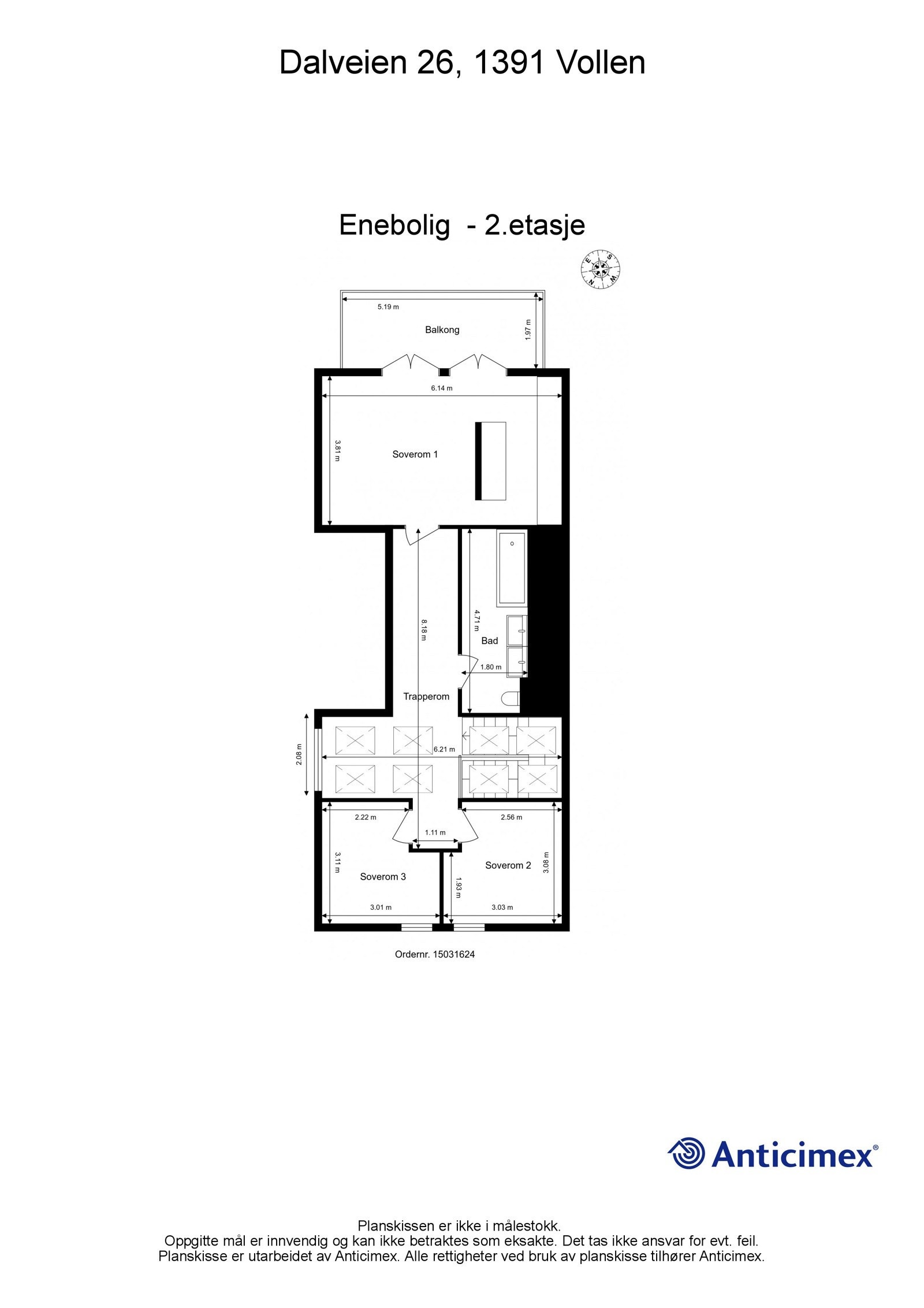 Plantegning 2. etasje Galleribilde