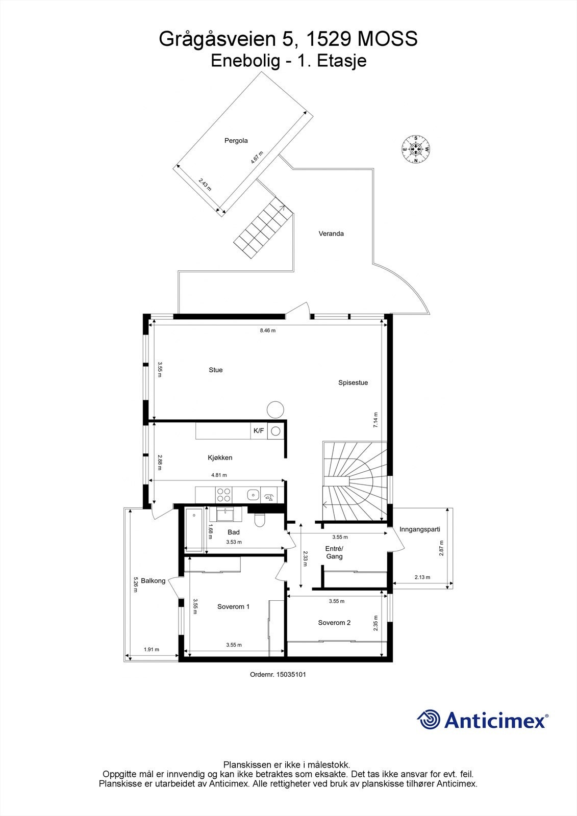 Planskisse, første etasje Galleribilde