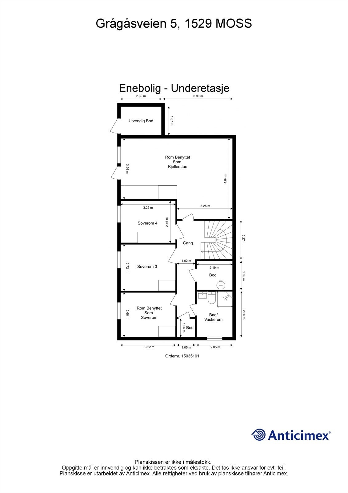 Planskisse, underetasje Galleribilde