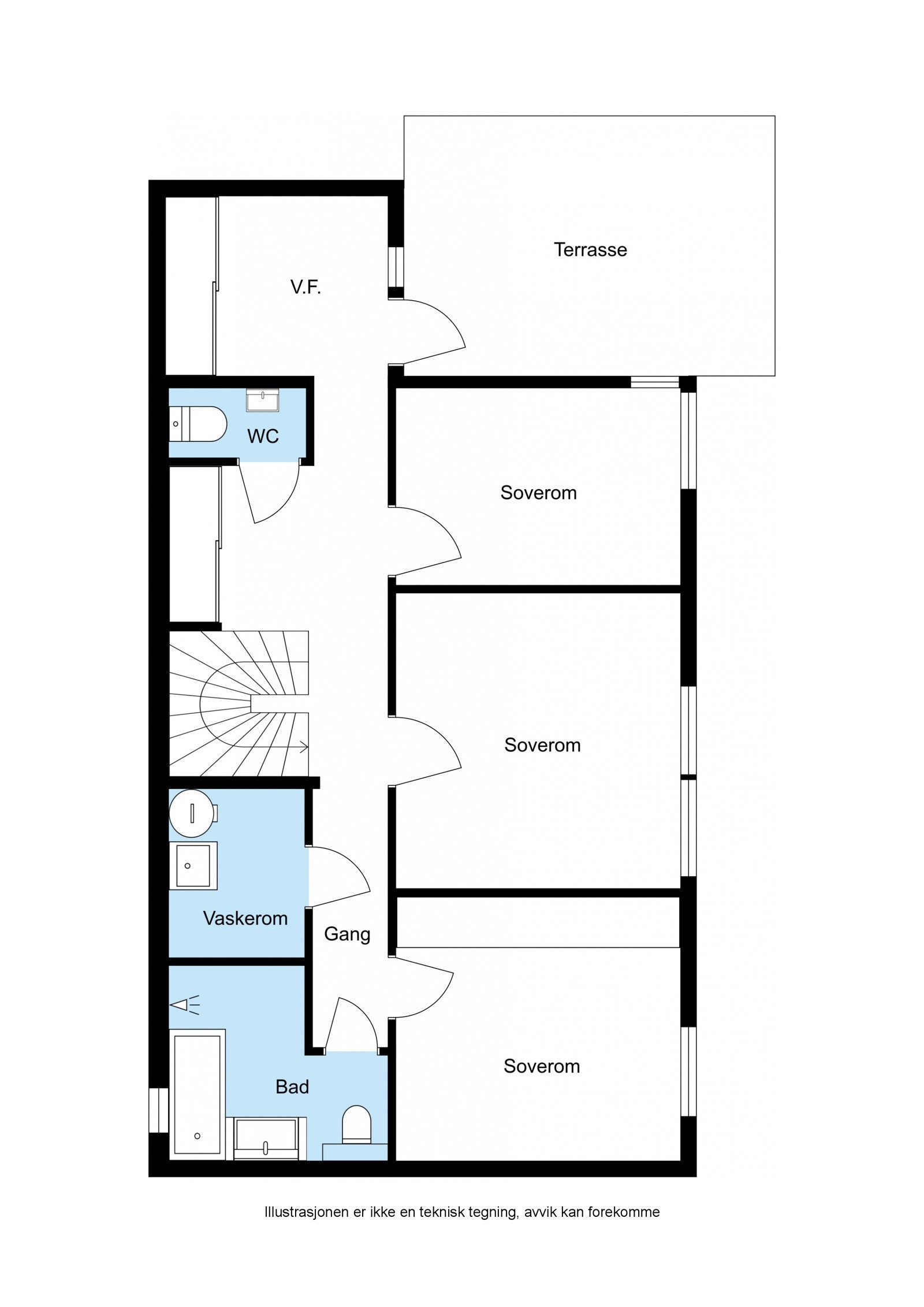 Plantegning U. etg. Galleribilde