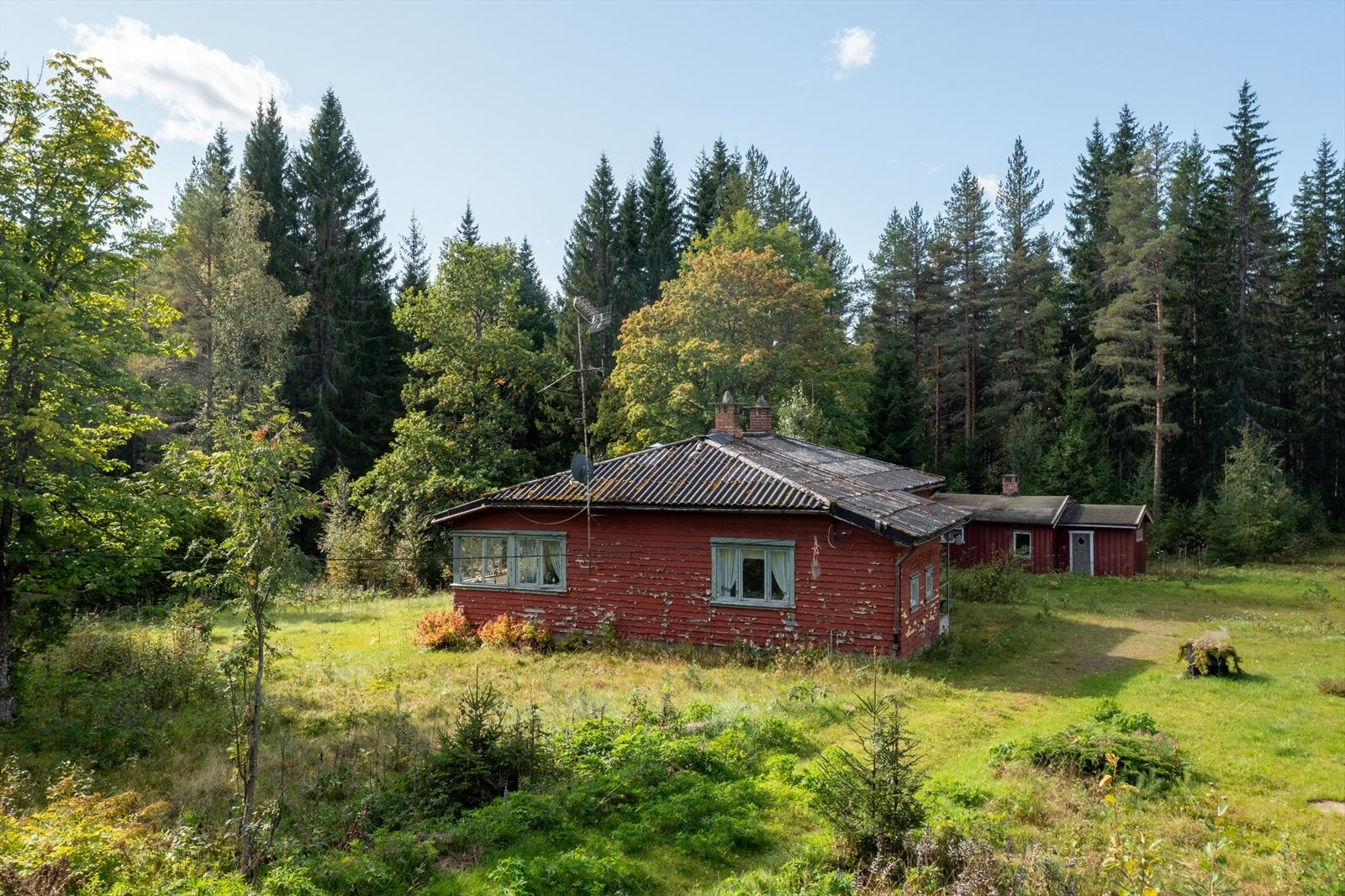 Eiendommen ligger nære svenskegrensa, ca. 13 km fra Svullrya. Galleribilde