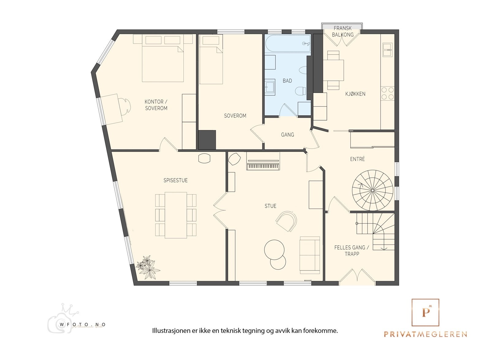 Plantegning 1.etg. Galleribilde