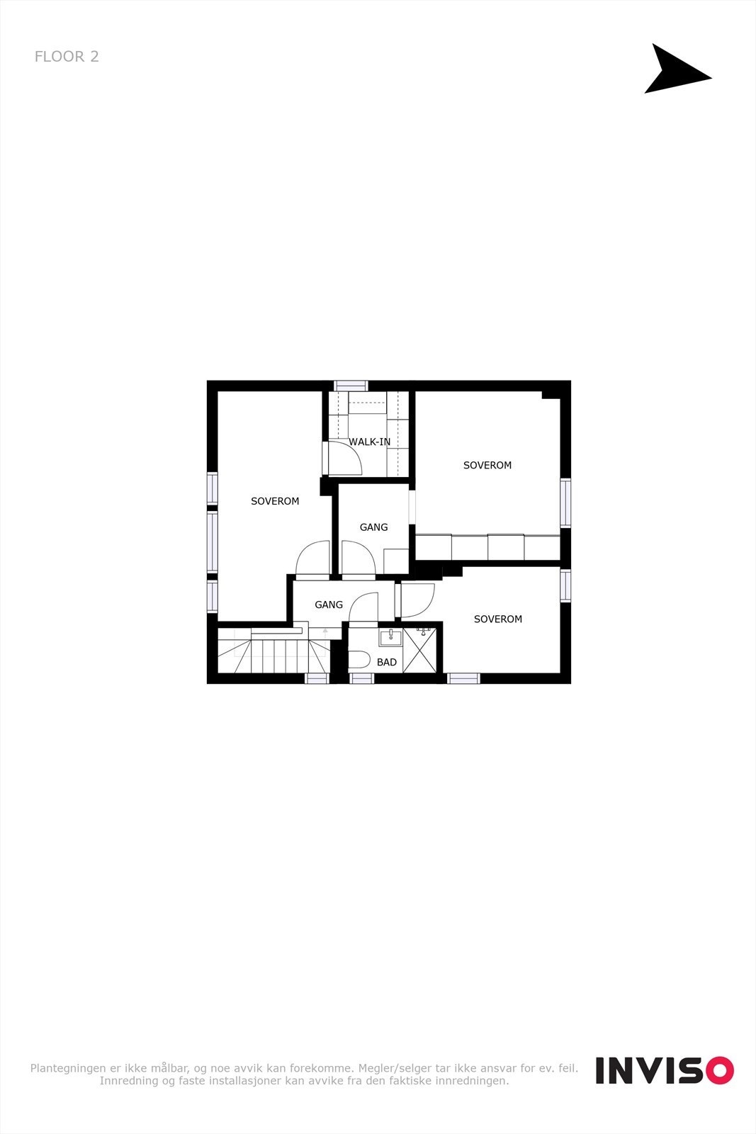 Planskisse 2. etasje. Galleribilde