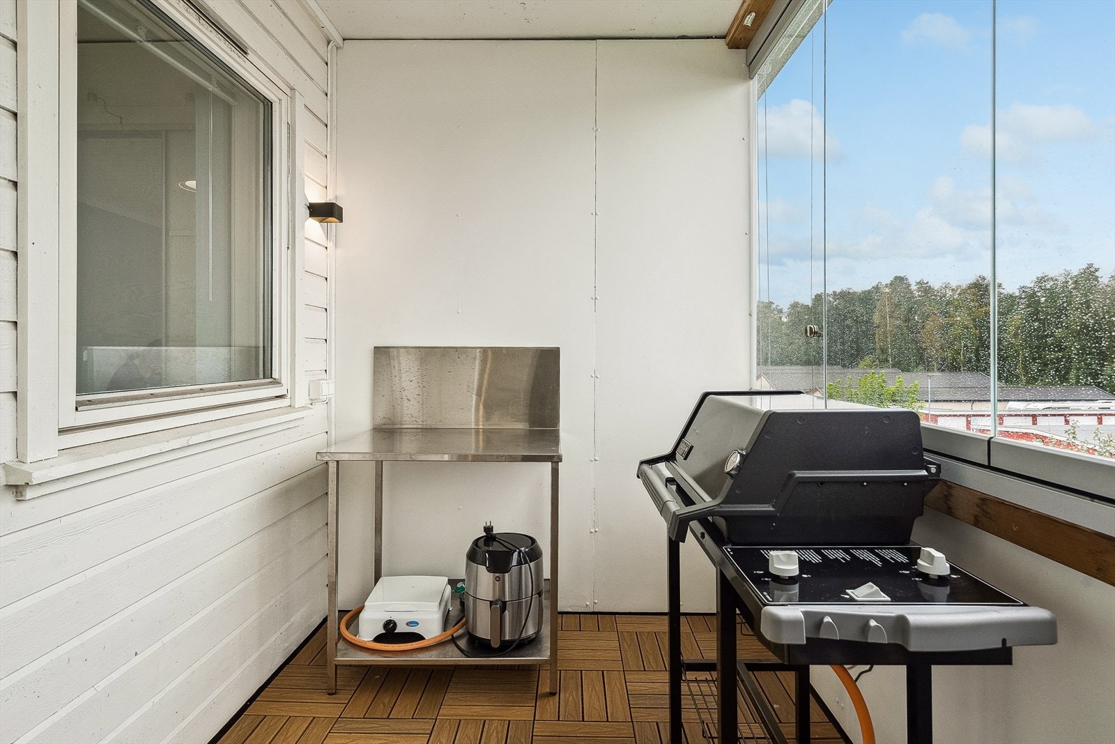 Det er tillat med gassgrill på balkongene. Galleribilde