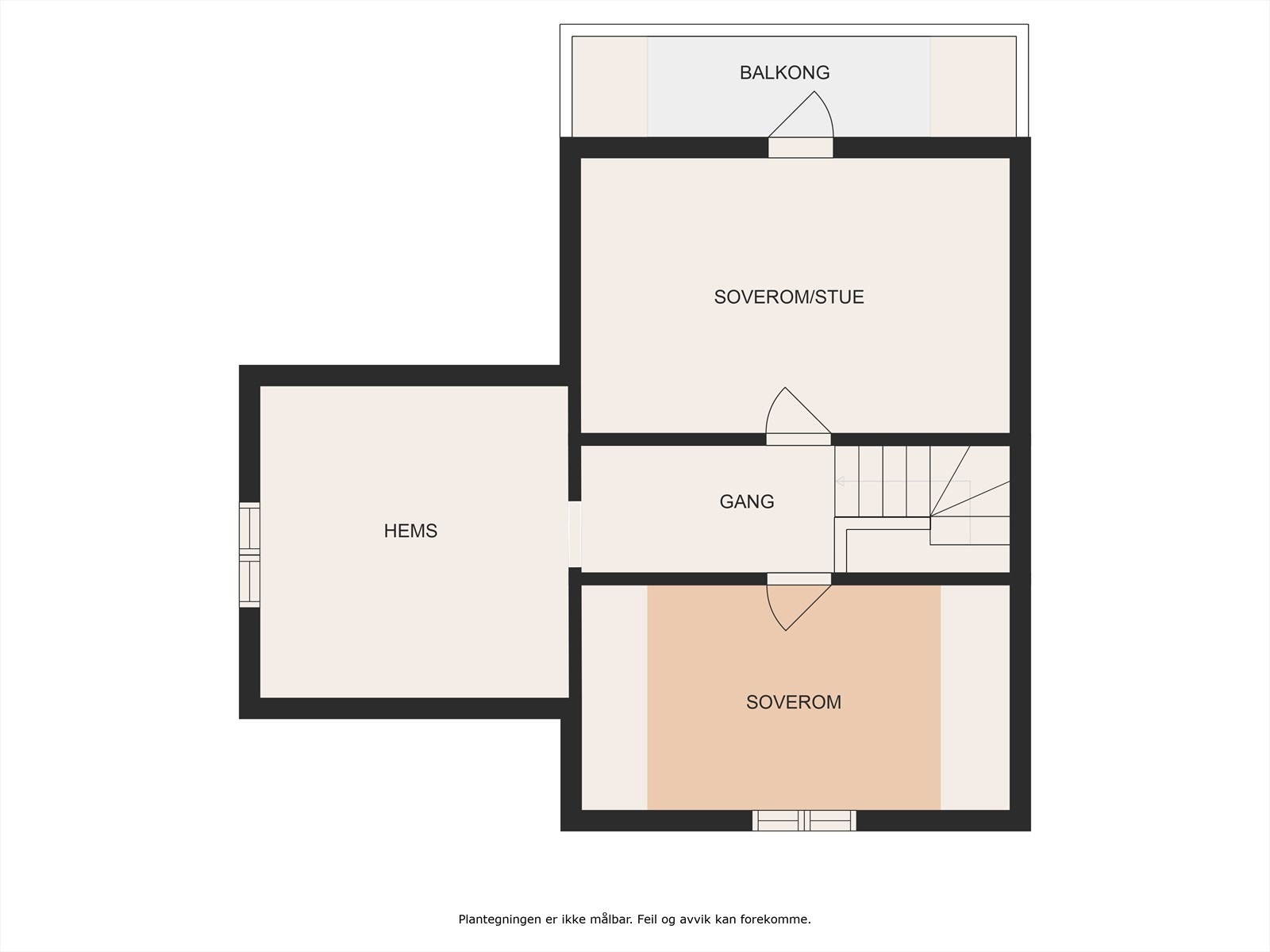 Planskisse over loftsetasjen. Galleribilde