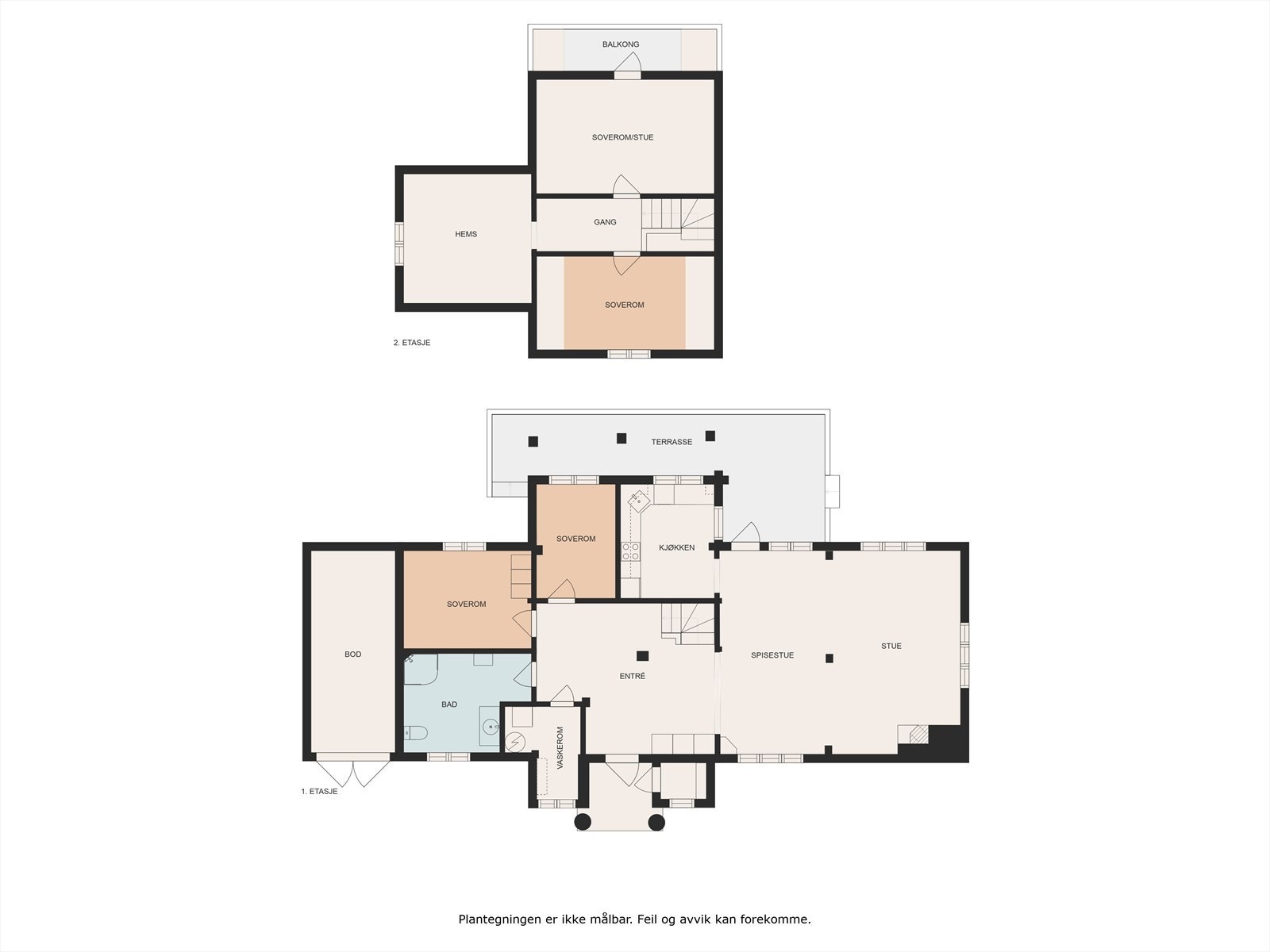 Planskisse over hytta. Galleribilde