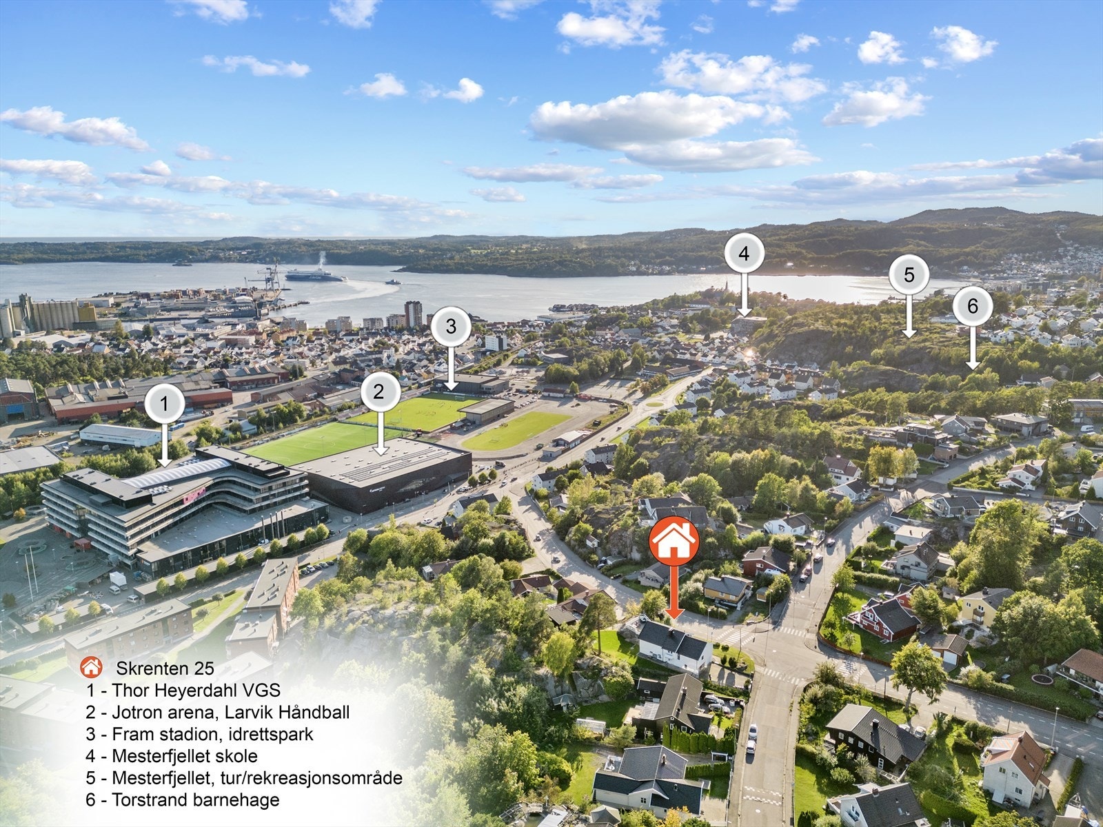 Oversiktskart med drone Galleribilde
