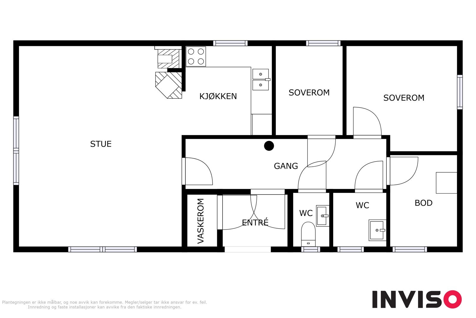 Plantegning hytte Galleribilde