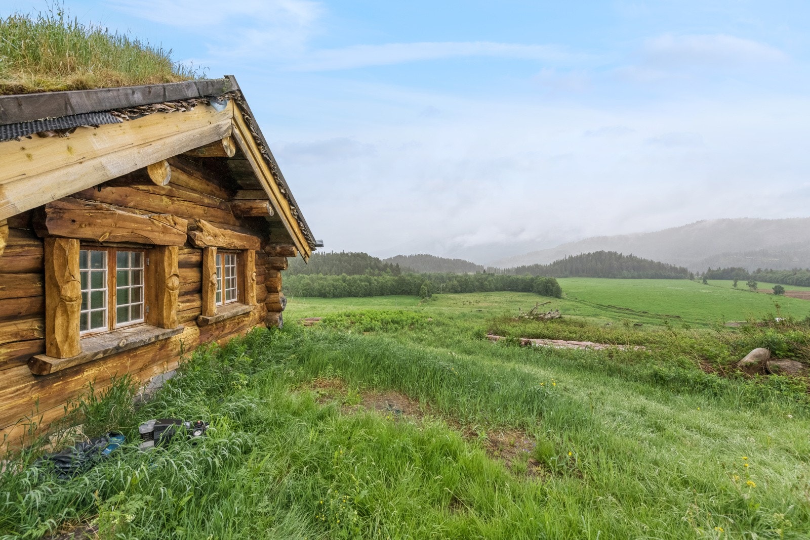 Dagens eier har oppført et bygg på tunet som ikke er omsøkt eller godkjent av kommunen Galleribilde