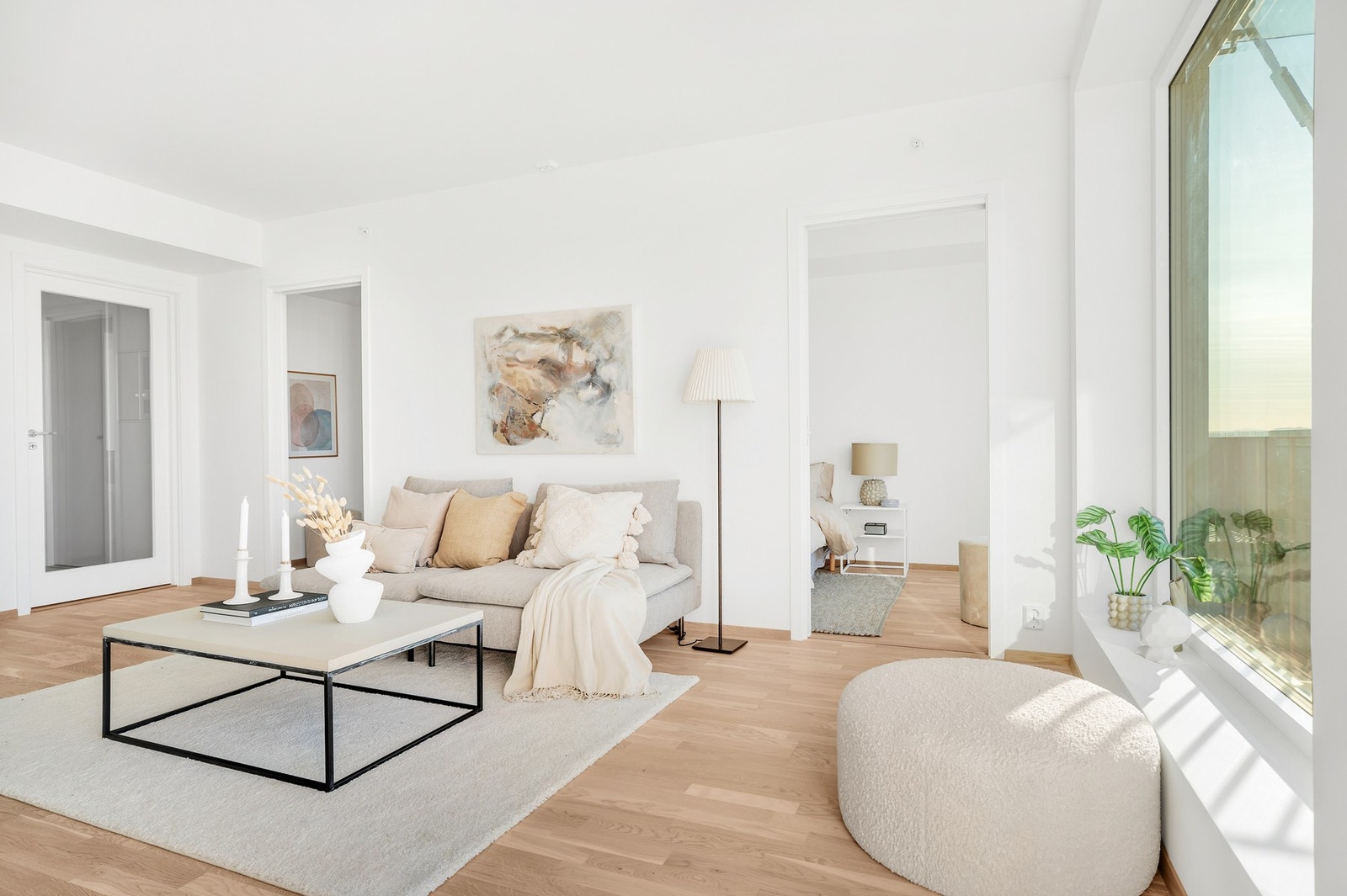 Leiligheten har en praktisk planløsning som gjør det enkelt å møblere. Galleribilde