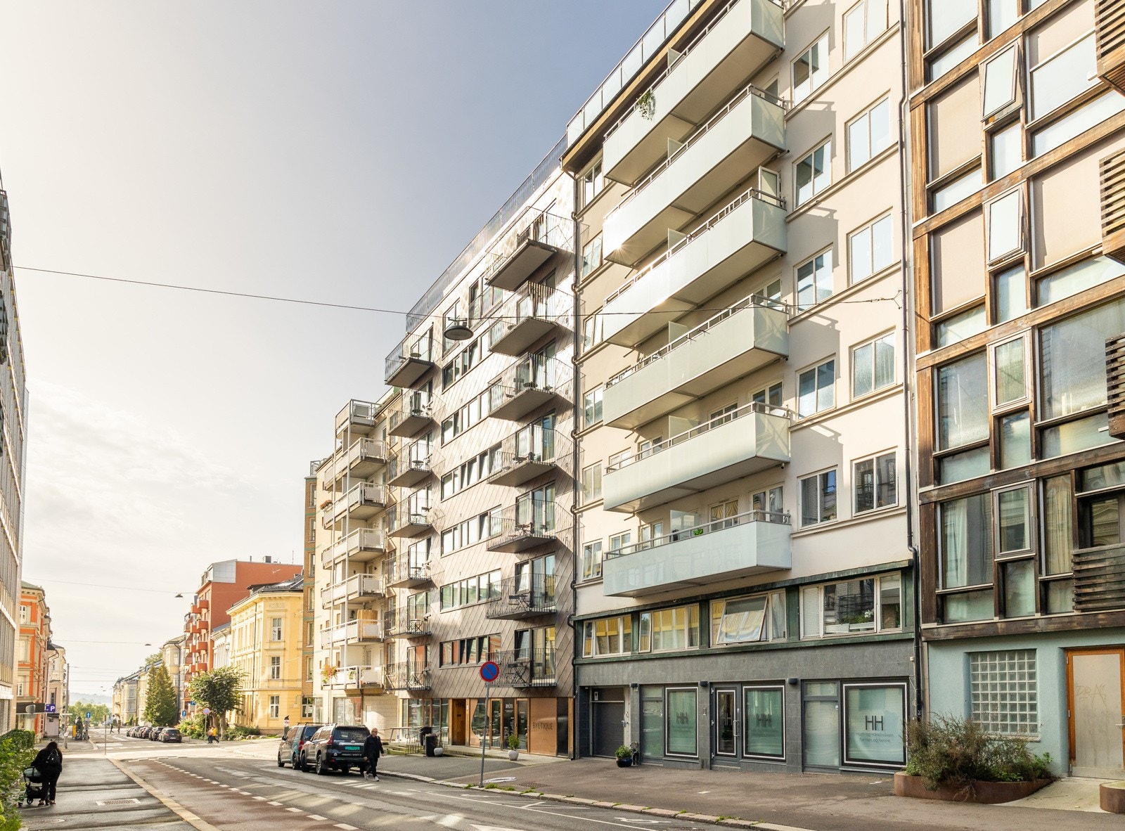 Fasade | Sameiet består av 31 boligseksjoner, 1 næringsseksjon og 1 garasjeseksjon. Galleribilde