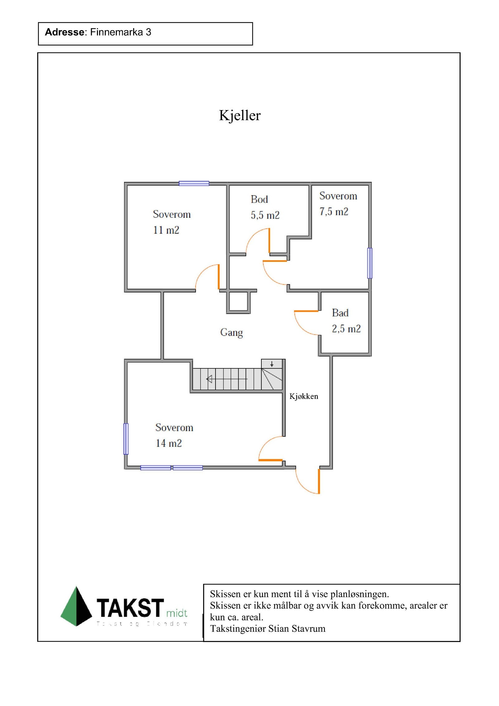 Plantegning Kjeller Galleribilde