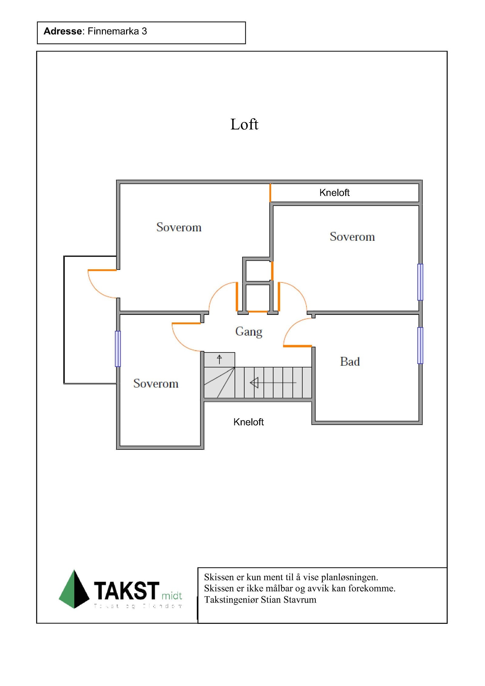 Plantegning Loft Galleribilde