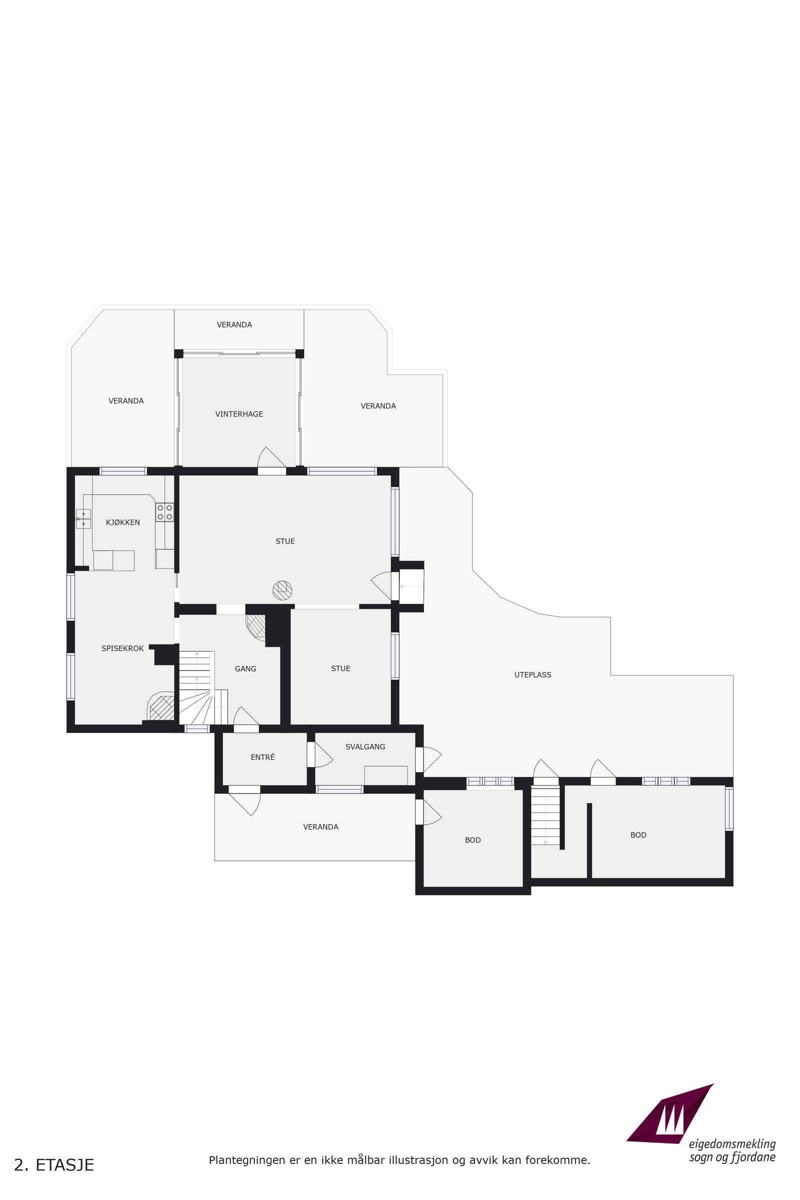 Planteikning - hovudplan Galleribilde
