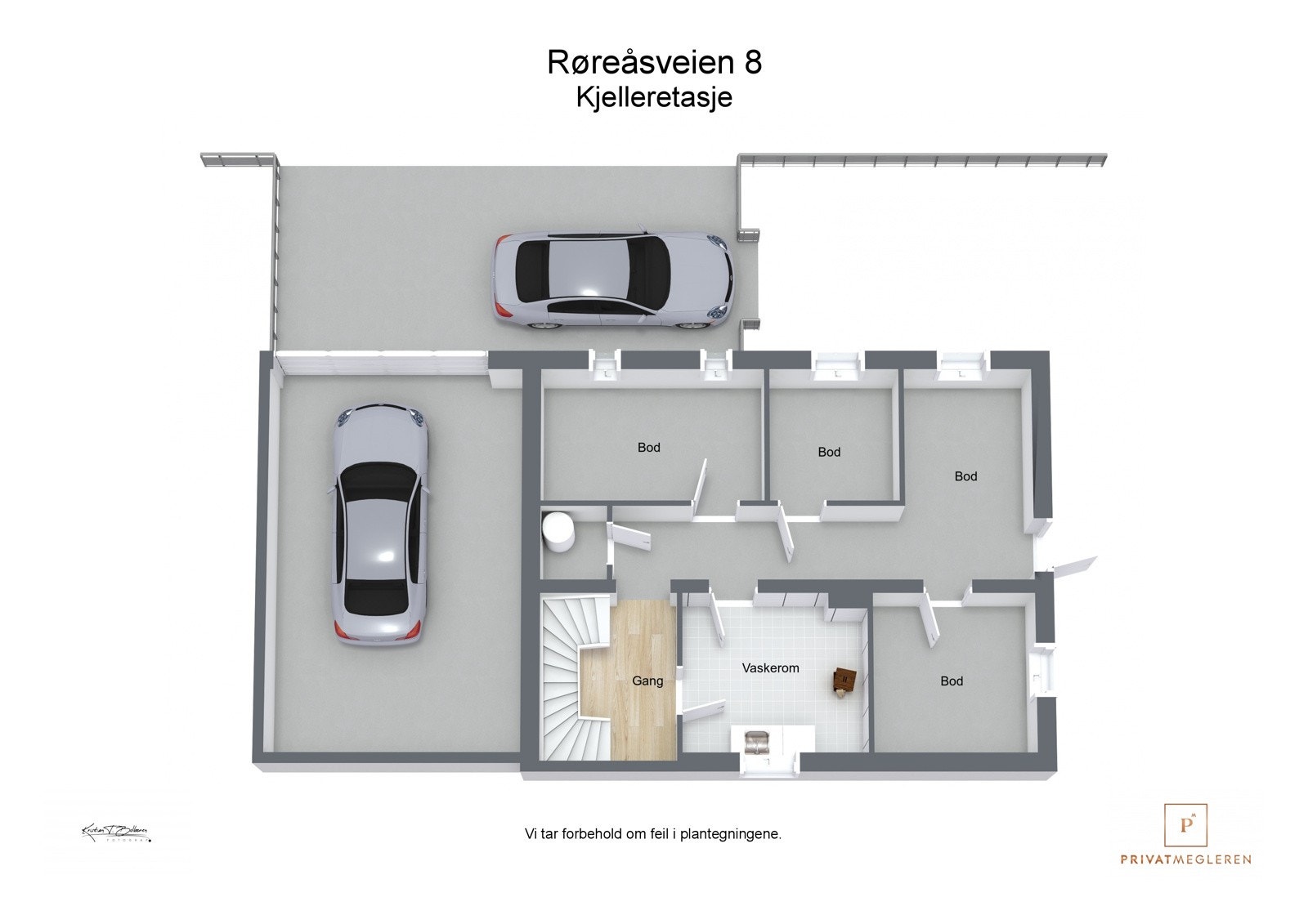 Røreåsveien 8 - 3D plantegning Kjelleretasje Galleribilde