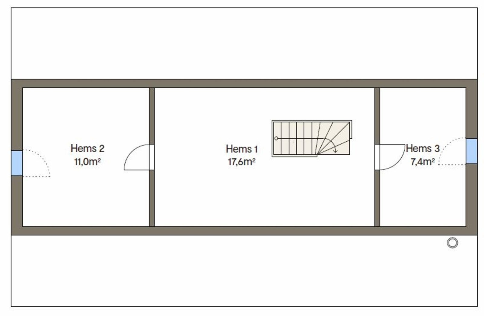 Alternativ planløsning for Vy19AH, hems Galleribilde