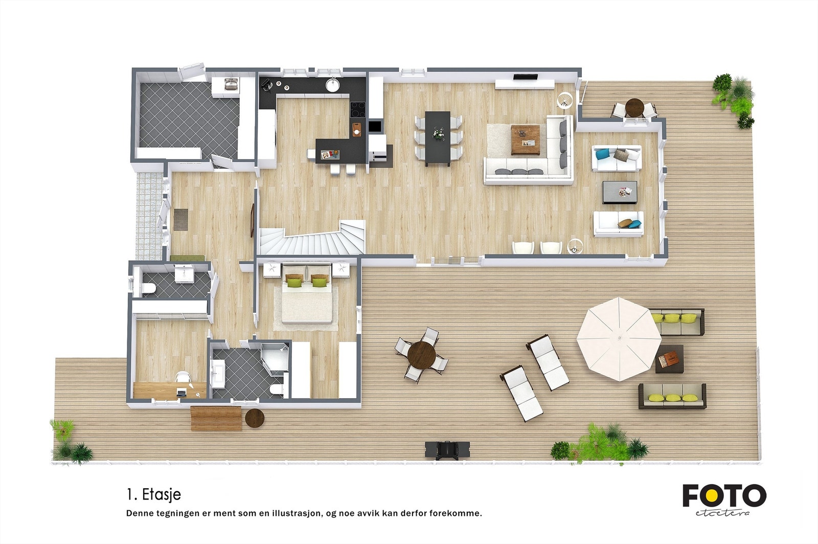 Veiledende skisser av første etasje. Galleribilde