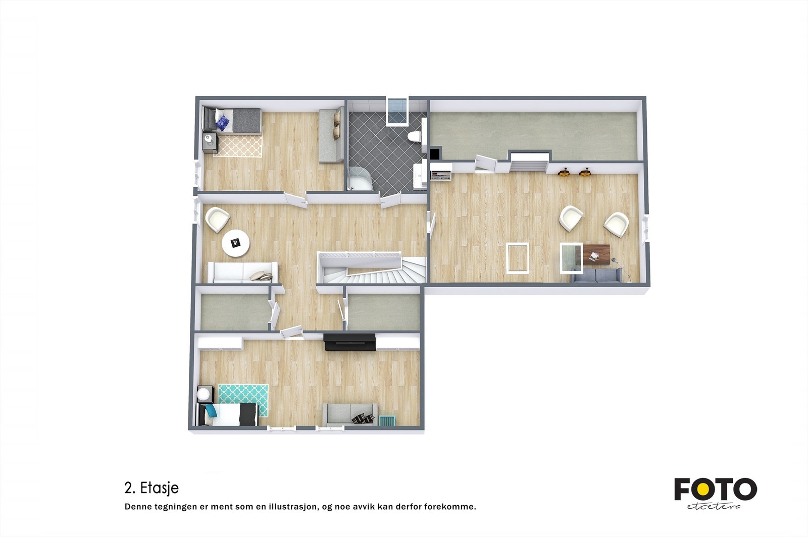 Veiledende skisser av andre etasje. Galleribilde