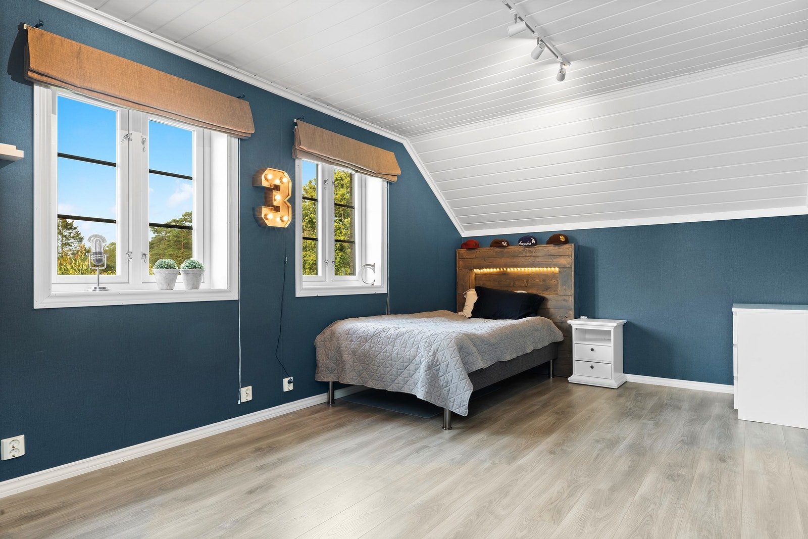 Dette soverommet er stort utpreget stort og kan deles i to mindre. Galleribilde