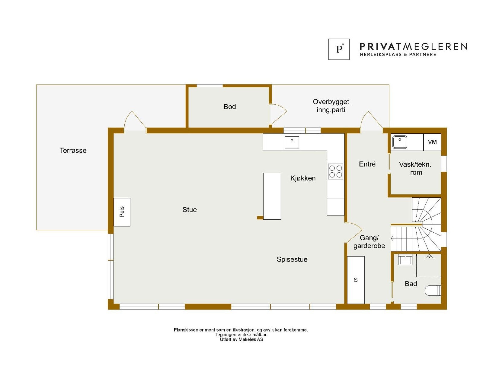 Plantegning hovedetasje. Avvik vil forekomme Galleribilde
